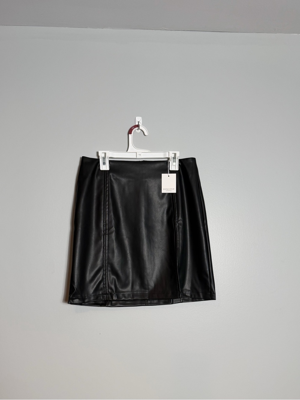 Faux Leather Black Mini Skirt - Sleek A-Line Style